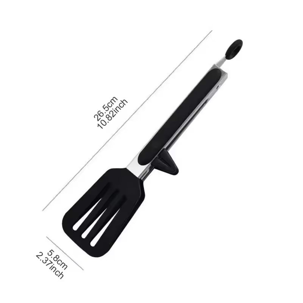 Silicone Tongs NonStick Stainless Steel Cooking Clips 5
