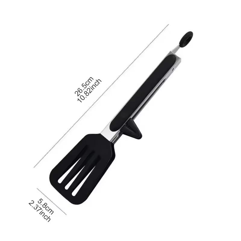 Silicone Tongs NonStick Stainless Steel Cooking Clips 5