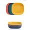 4Piece Square Reusable Dessert Plate Set Durable EcoFriendly Tableware 2