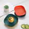 4Piece Square Reusable Dessert Plate Set Durable EcoFriendly Tableware 3