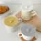 Concave Embossed Silicone Mug Lid Creative DustProof Water Cup Cover 0