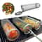Circular Stainless Steel Rolling BBQ Basket 360 Rotating Mesh Grill Cylinder 0