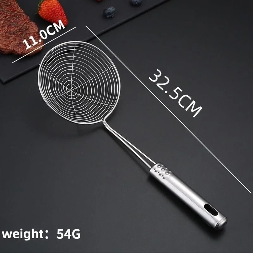 3Piece Stainless Steel Professional Strainer Set Large Mesh Colander Hot Pot Filter 4