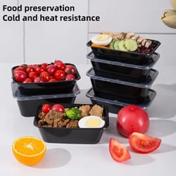 1000ml heavy-duty disposable lunch boxes – 20-piece microwave-safe meal prep set