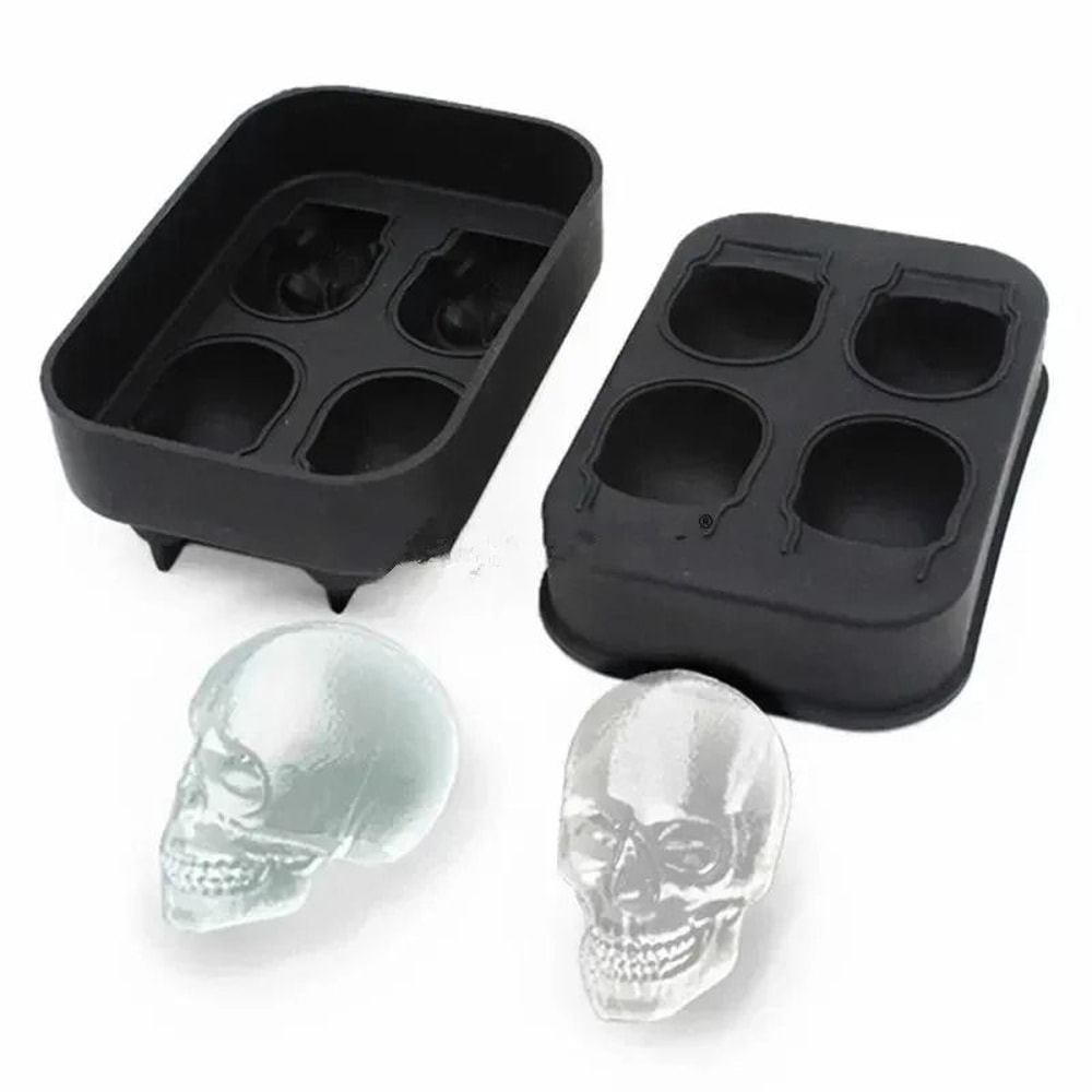 3D Skull Silicone Ice Mold Creative Whiskey Ice Block Maker 3