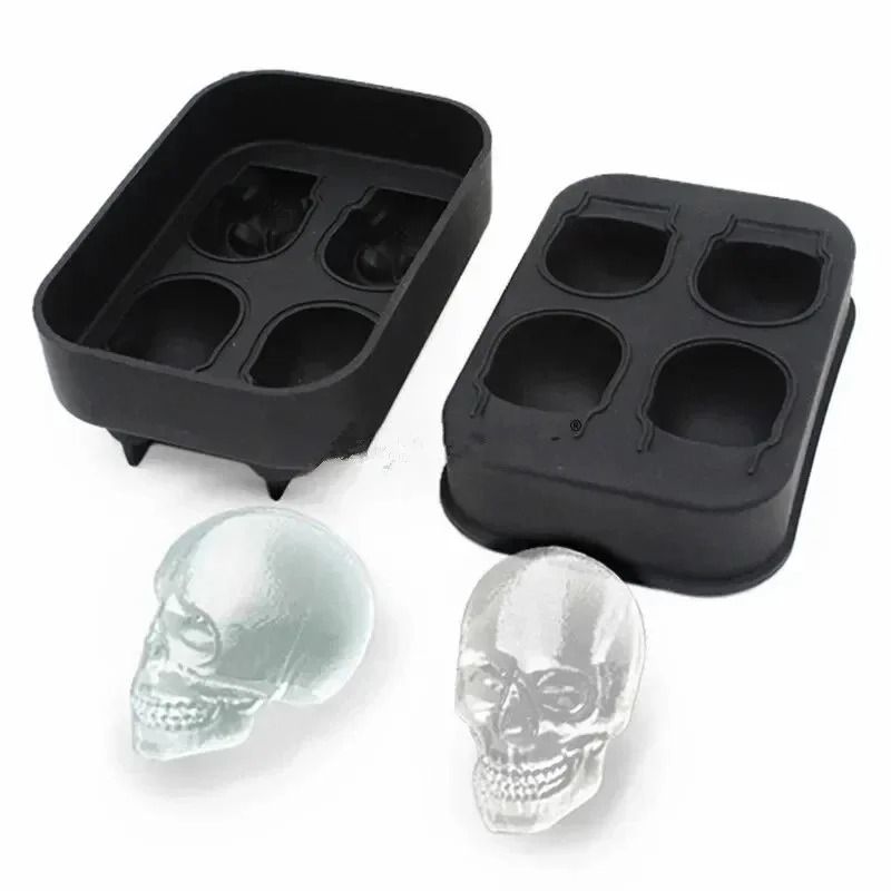 3D Skull Silicone Ice Mold Creative Whiskey Ice Block Maker 3