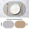 ColorBlocking Leather Placemats HeatResistant Waterproof Dining Mats 11