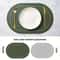ColorBlocking Leather Placemats HeatResistant Waterproof Dining Mats 8