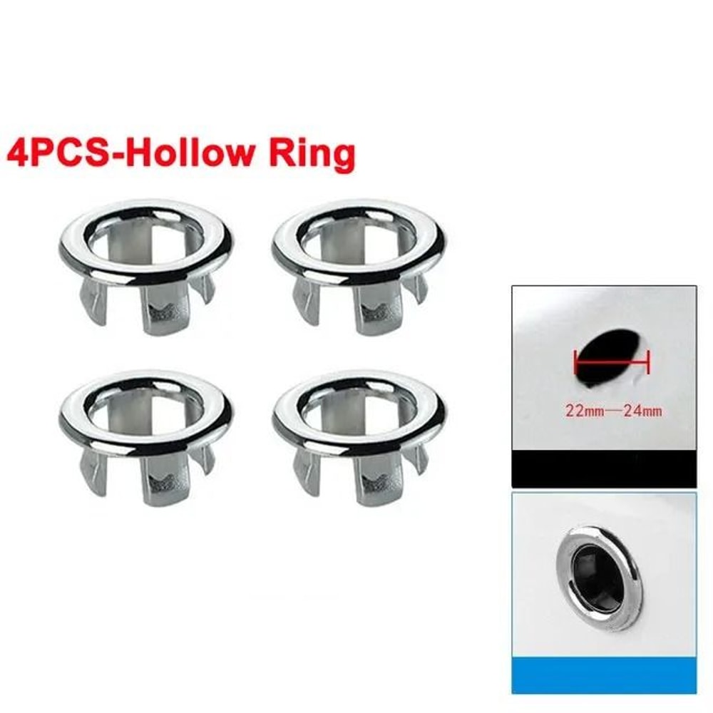 4Piece Universal Sink Overflow Covers Decorative Basin Drain Hole Accents 9