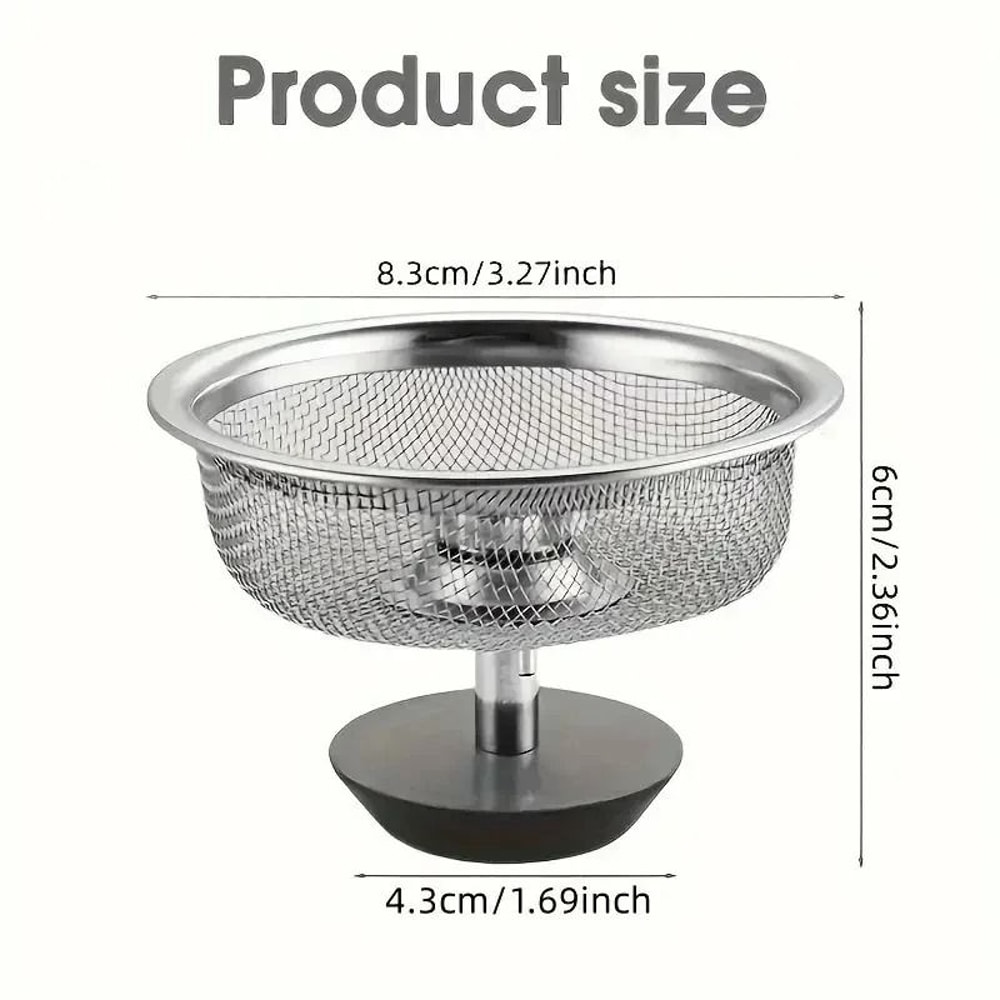 Universal Stainless Steel Sink Filter Professional Food Hair Catcher 3