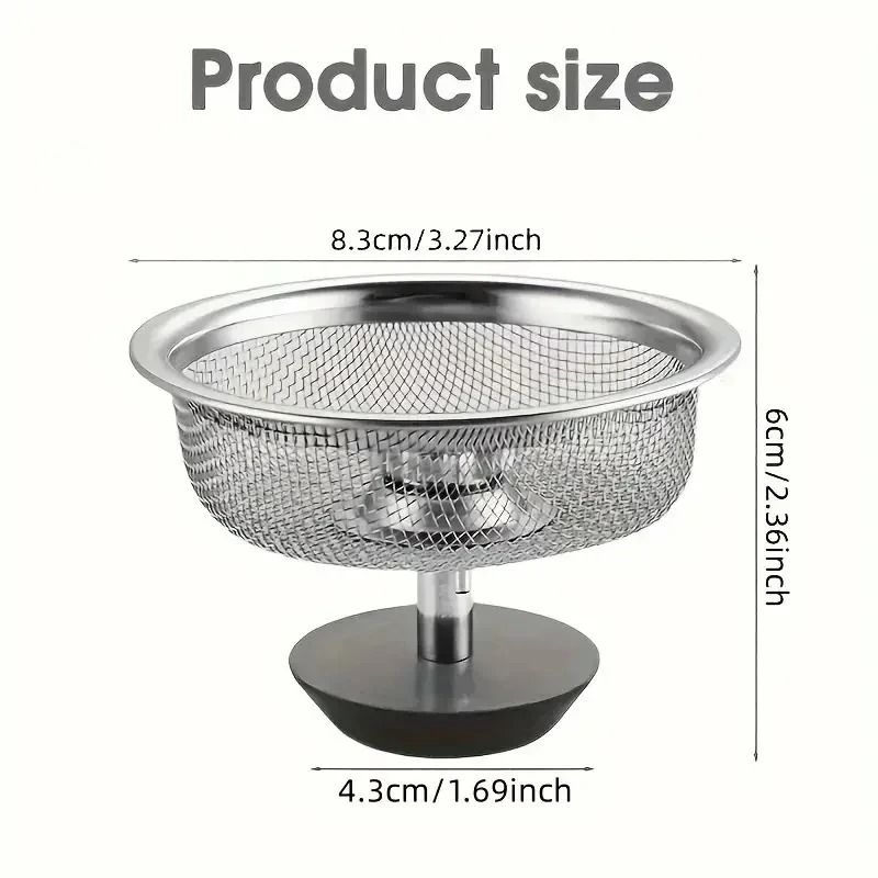 Universal Stainless Steel Sink Filter Professional Food Hair Catcher 3