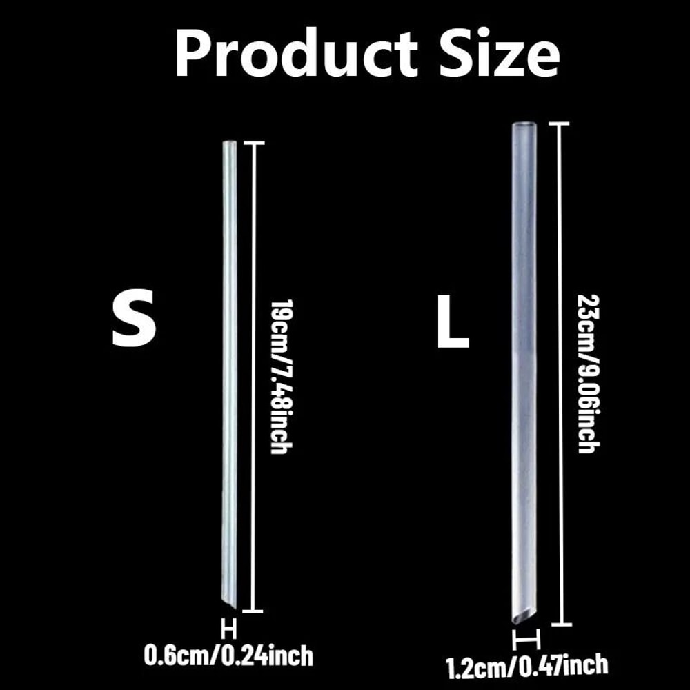 100Piece Individually Packaged Straws Transparent Disposable Drinking Set 1