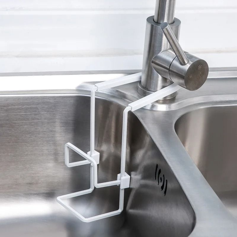 Metal Sink Storage Rack WallMounted Sucker Sponge Soap Holder 5