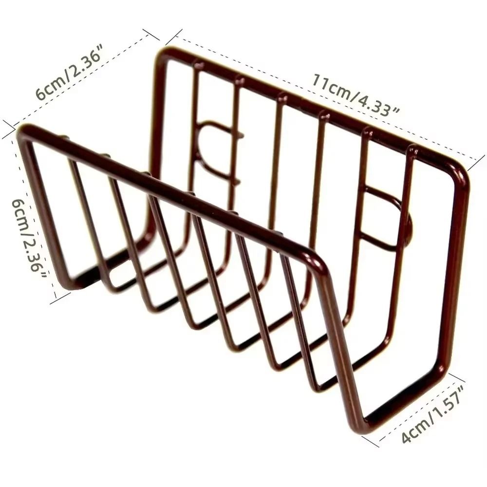 Stainless Steel Sink Sponge Rack Adhesive Kitchen Wire Ball Rag Organizer 4