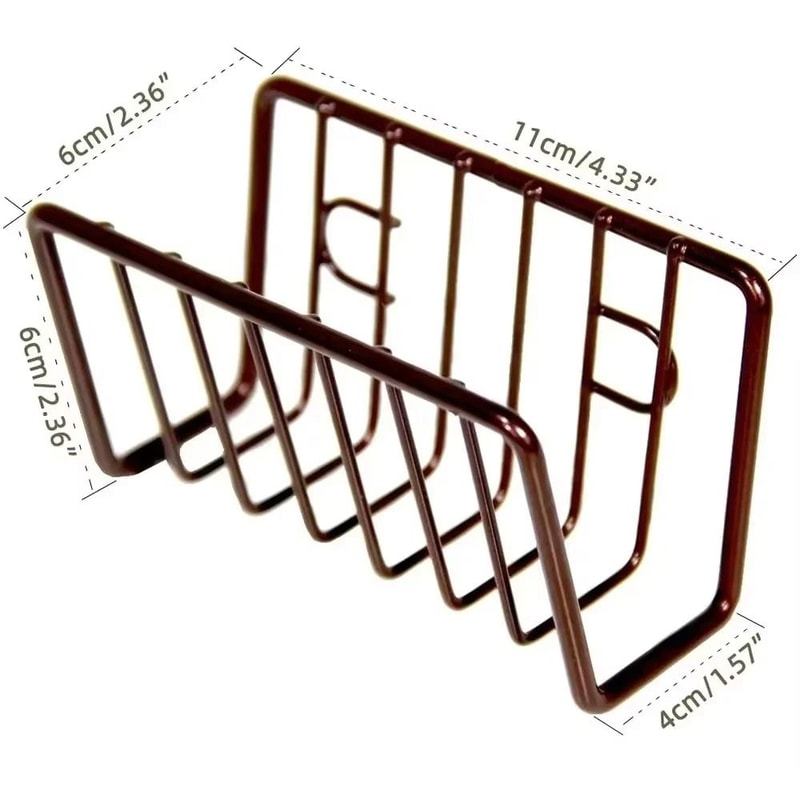 Stainless Steel Sink Sponge Rack Adhesive Kitchen Wire Ball Rag Organizer 4