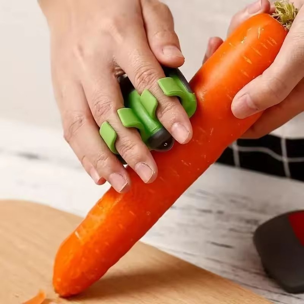Compact Vegetable Peeler Sharp Blade NonSlip Portable Grip 0
