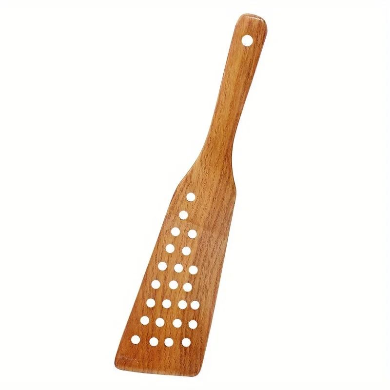 Natural Wood Spatula NonStick Professional StirFry Filter Tool 2