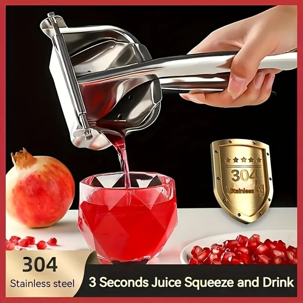 304 Stainless Steel Manual Juice Squeezer Professional Citrus Pomegranate Press 0