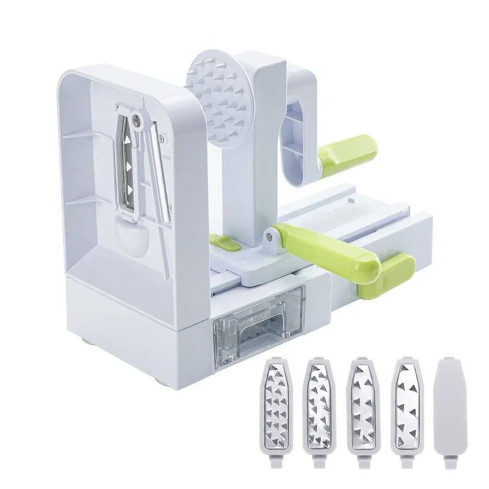 5in1 Professional Rotary Vegetable Spiralizer Foldable Veggie Pasta Spaghetti Maker 7