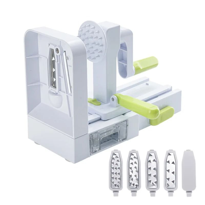5in1 Professional Rotary Vegetable Spiralizer Foldable Veggie Pasta Spaghetti Maker 7