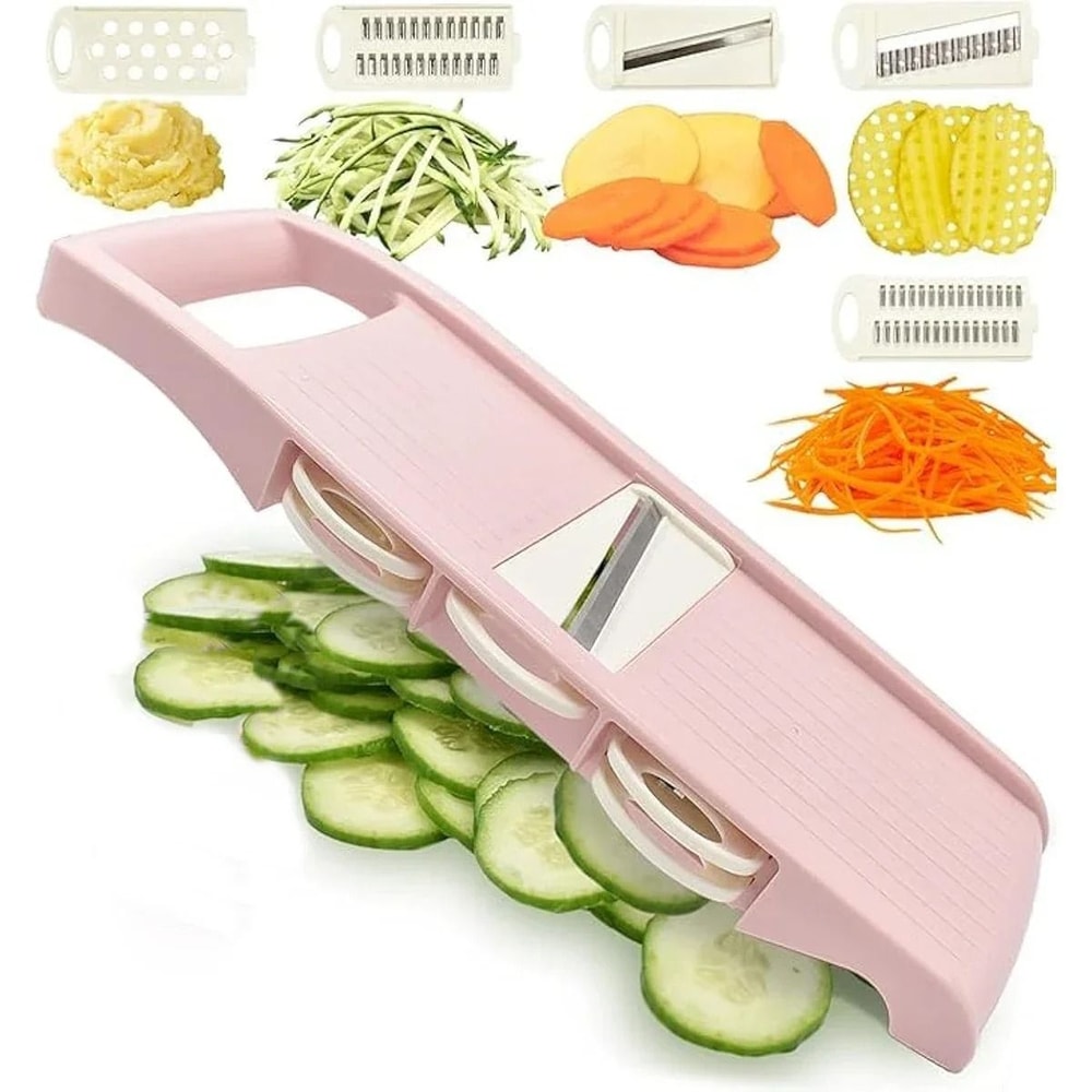 5in1 Professional Mandoline Slicer MultiBlade Vegetable Potato Cutter 7
