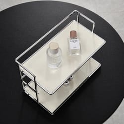 double-layer acrylic desktop storage rack – luxury multi-functional organizer