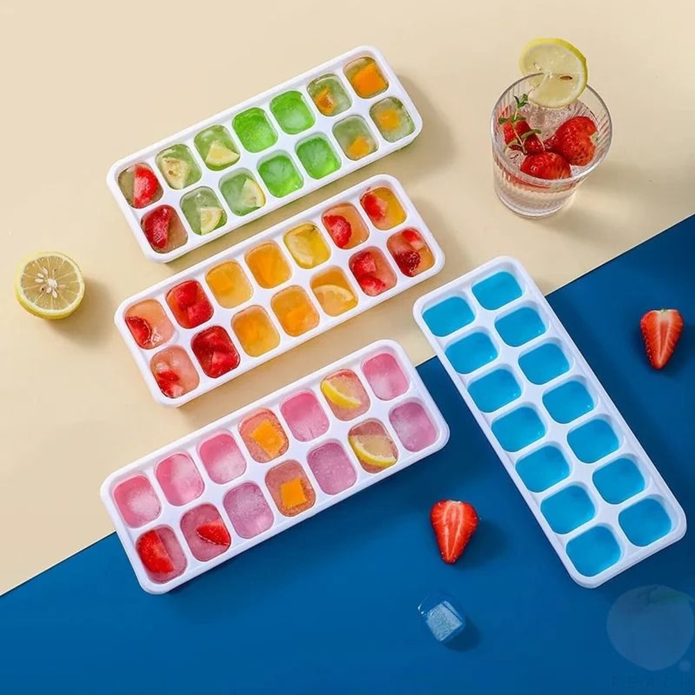 14Grid Professional Ice Cube Tray NonToxic Silicone Square Mold 1
