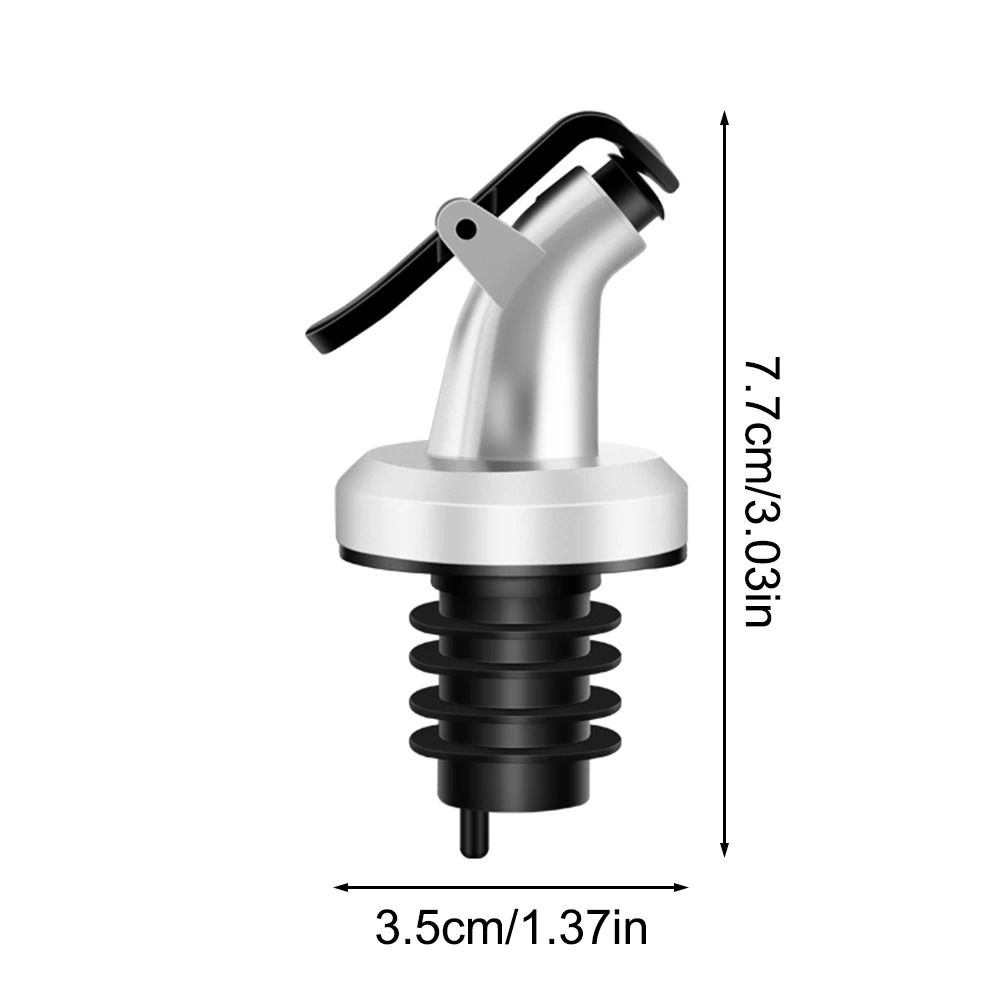 3Piece Silver Professional Bottle Pourer Set Precision Oil Vinegar Nozzles 4