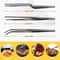 3Piece Professional Chef Tweezers Set Precision Stainless Steel Plating Tongs 1