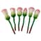 6Piece Rose Flower Professional Makeup Brush Set Enchanted Garden Cosmetic Collection 6