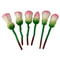 6Piece Rose Flower Professional Makeup Brush Set Enchanted Garden Cosmetic Collection 6