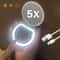 Rechargeable LED Pocket Makeup Mirror DualSided With 5x Magnification 0
