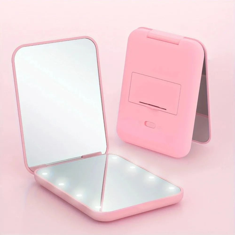 Portable 8LED Compact Makeup Mirror 1X3X Dual Magnification Travel Tool 0