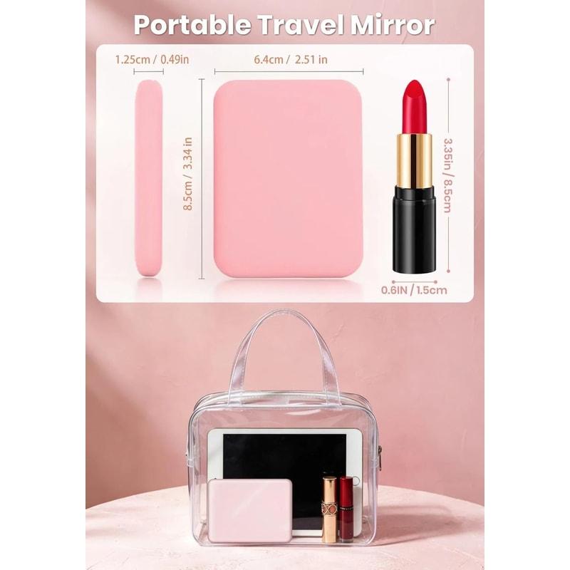 Portable 8LED Compact Makeup Mirror 1X3X Dual Magnification Travel Tool 4
