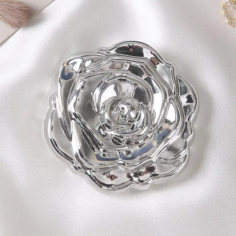 Retro Rose Compact Mirror Portable DoubleSided Floral Pocket Mirror 8