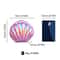 Iridescent ShellShaped Compact Mirror DualSided 2X Magnifying Travel Tool 1