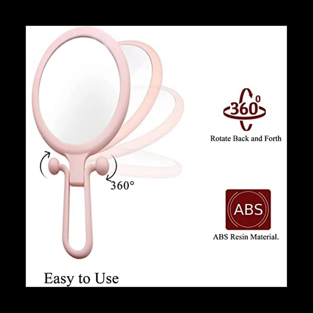 10X Handheld Precision Magnifier DoubleSided Folding Makeup Mirror With Adjustable Handle 3