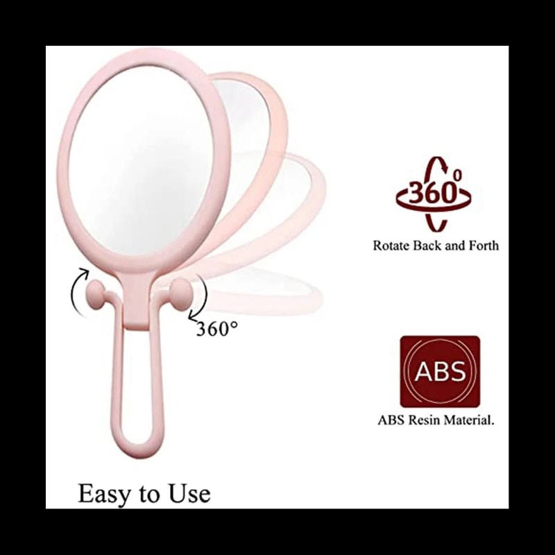 10X Handheld Precision Magnifier DoubleSided Folding Makeup Mirror With Adjustable Handle 3