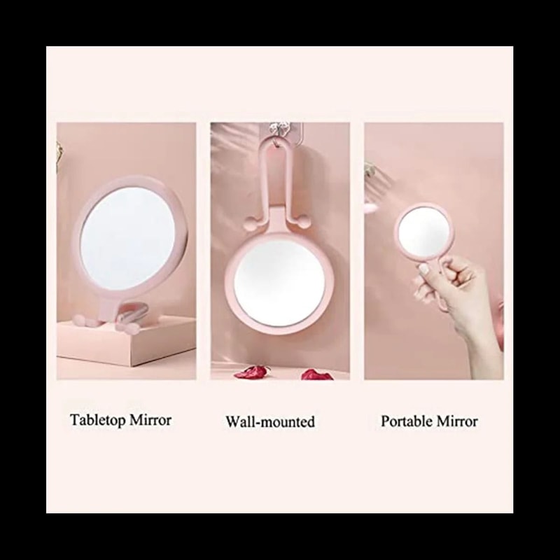 10X Handheld Precision Magnifier DoubleSided Folding Makeup Mirror With Adjustable Handle 5