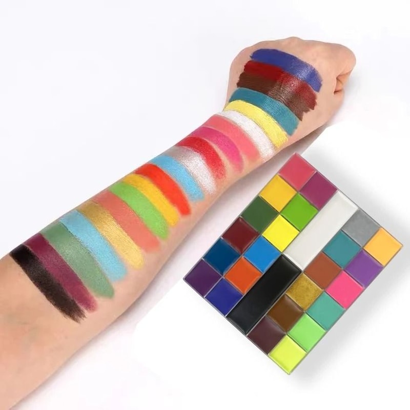 Rainbow Professional Face Body Paint Tray OilSoluble Artistry Palette 6