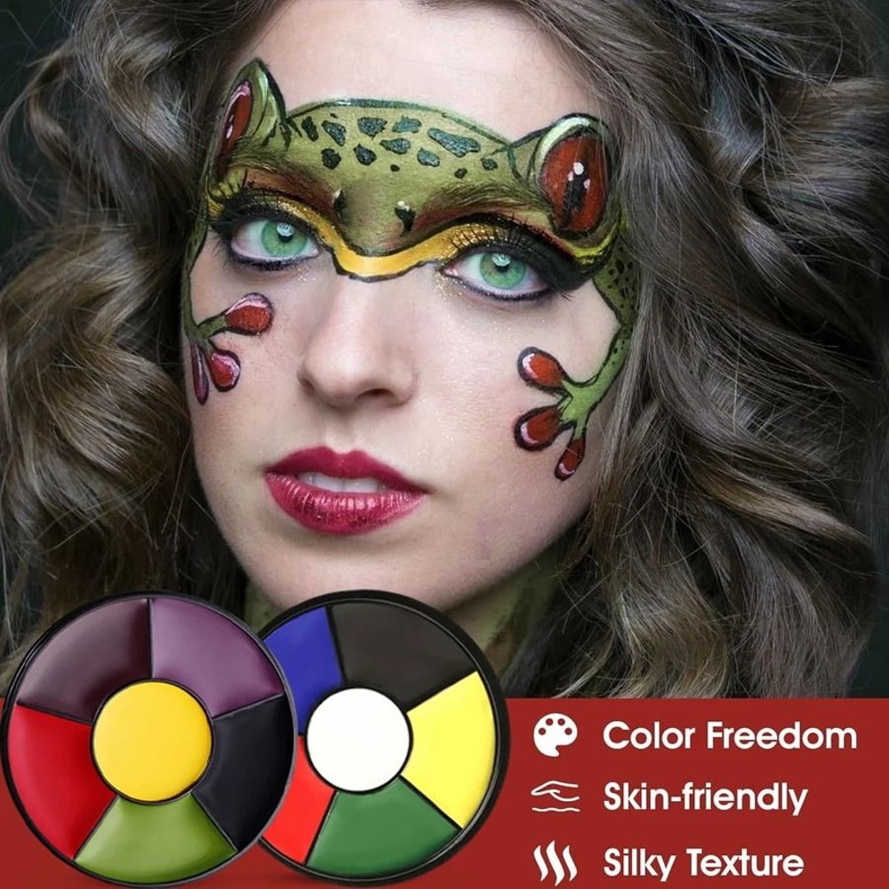 6Color Blood Stasis SFX Palette Professional Bruising Trauma Oil Paint 2