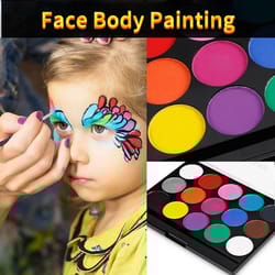 15-color professional face & body painting kit – vibrant non-toxic artistry palette