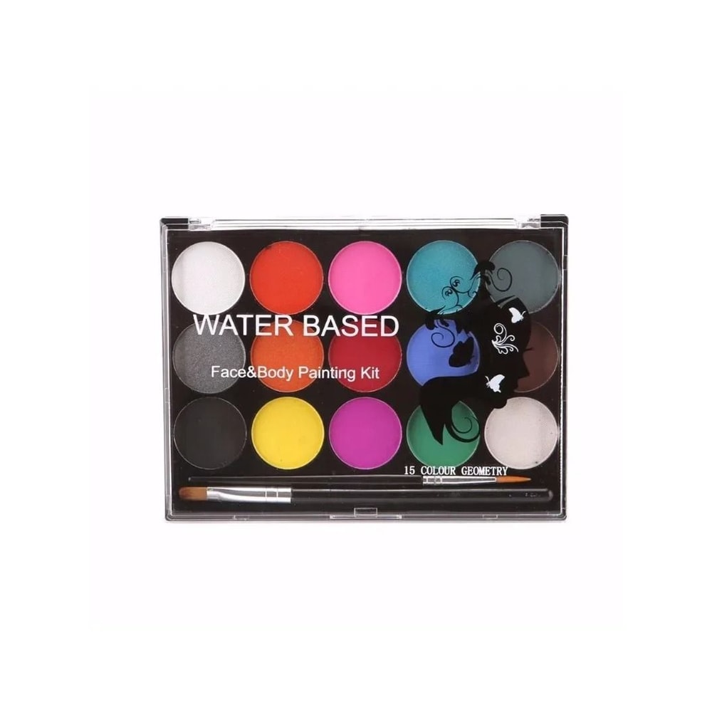 15Color Professional Face Body Painting Kit Vibrant NonToxic Artistry Palette 6