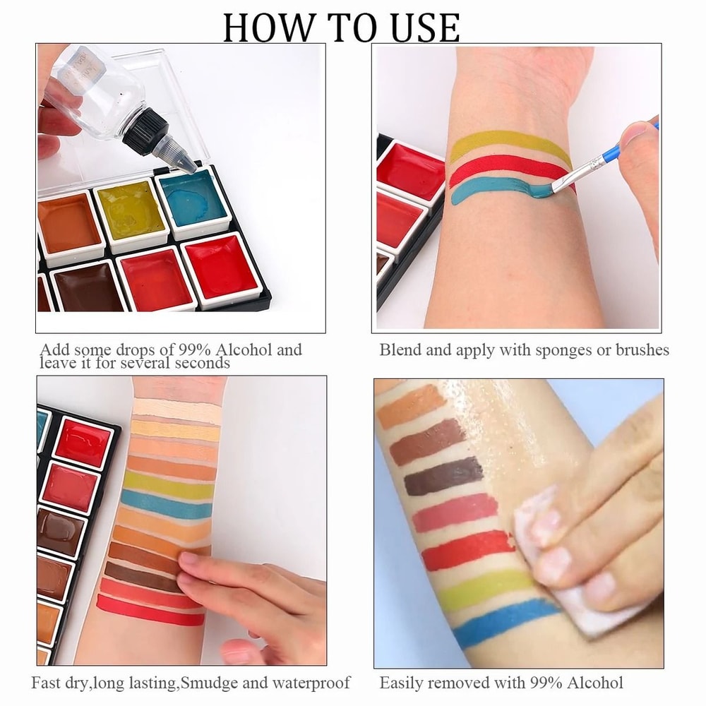 AlcoholActivated SFX Palette 12Color Waterproof Artist Collection 2