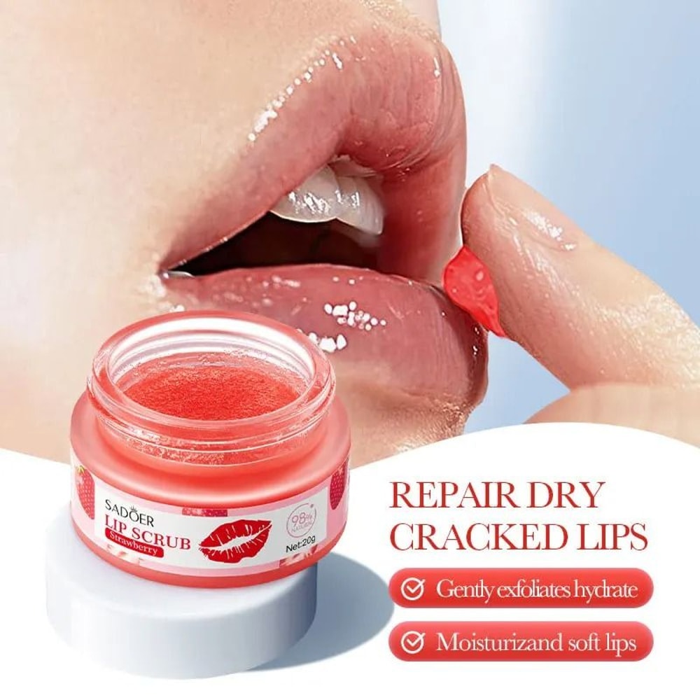 Fruit Series Strawberry Lip Scrub Revitalizing Dead Skin Removal Brightening Therapy 0