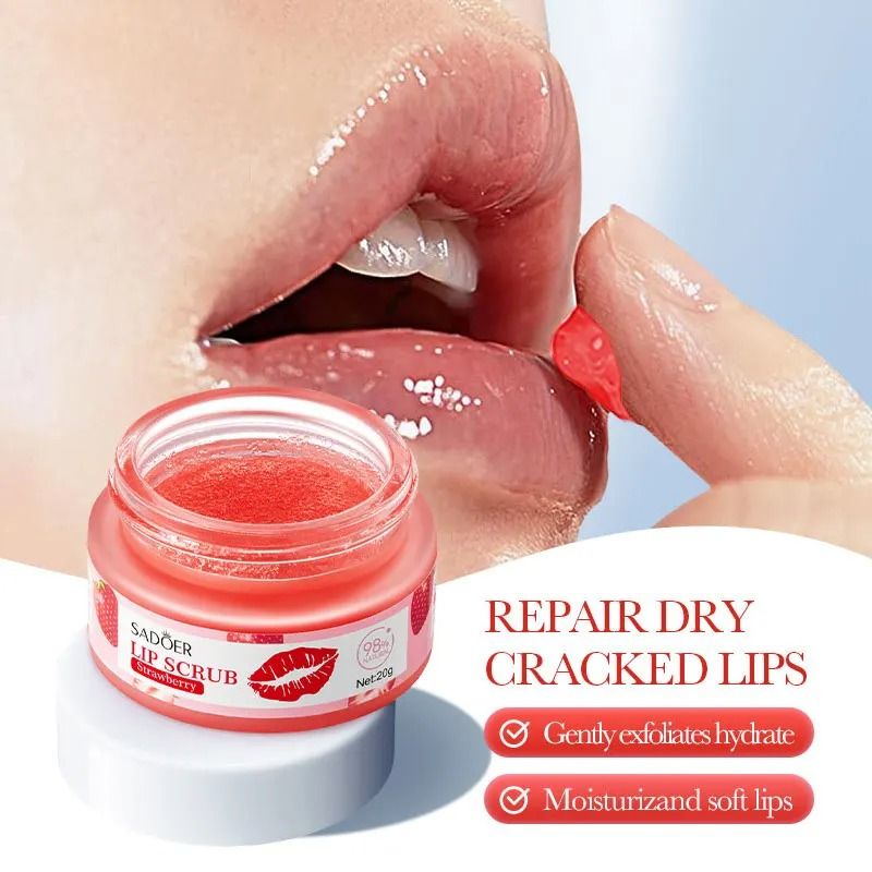 Fruit Series Strawberry Lip Scrub Revitalizing Dead Skin Removal Brightening Therapy 0