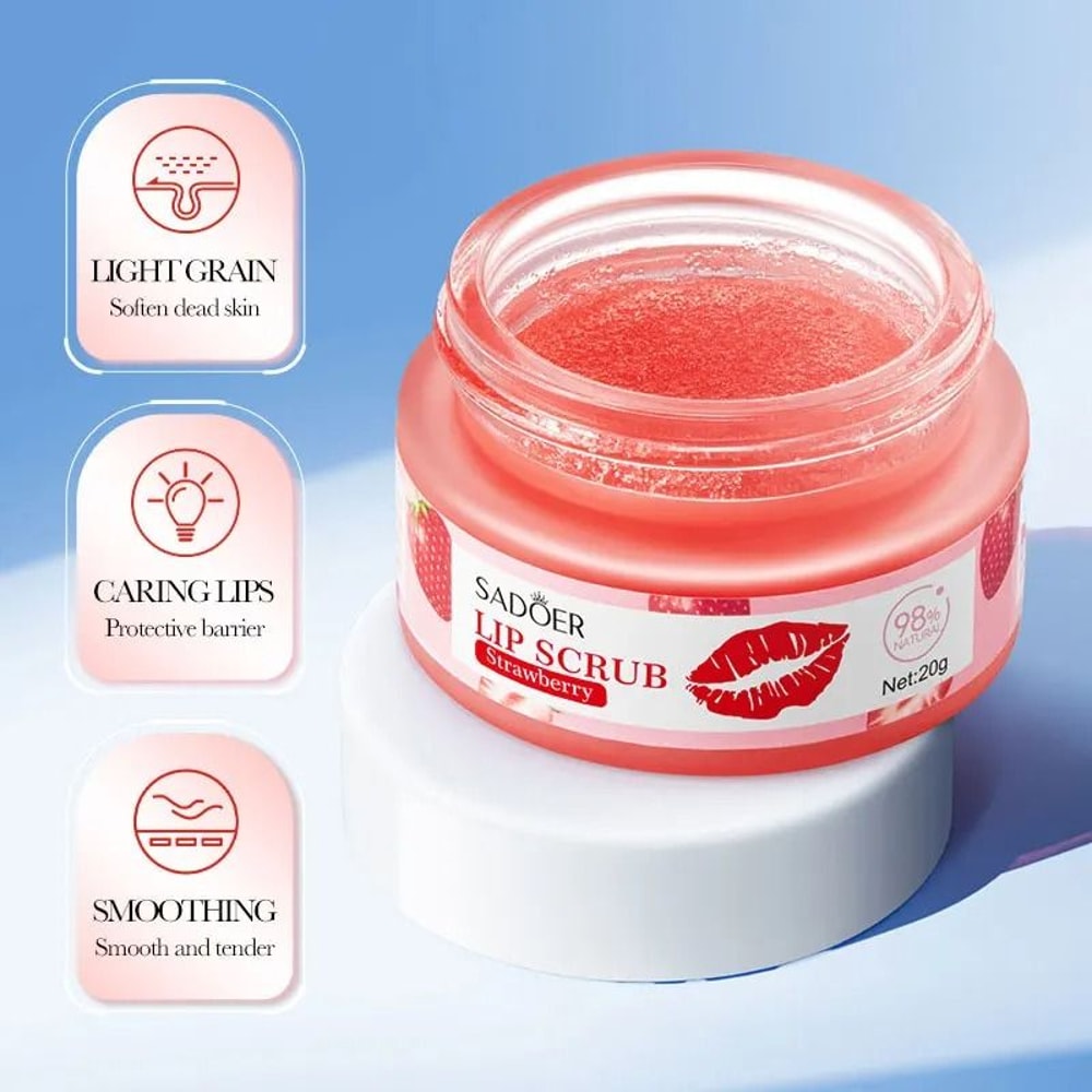 Fruit Series Strawberry Lip Scrub Revitalizing Dead Skin Removal Brightening Therapy 1