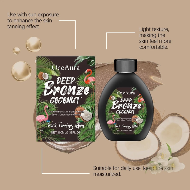 Coconut Infused Dark Tanning Booster Sexy Golden Brown Bronzing Enhancer 1
