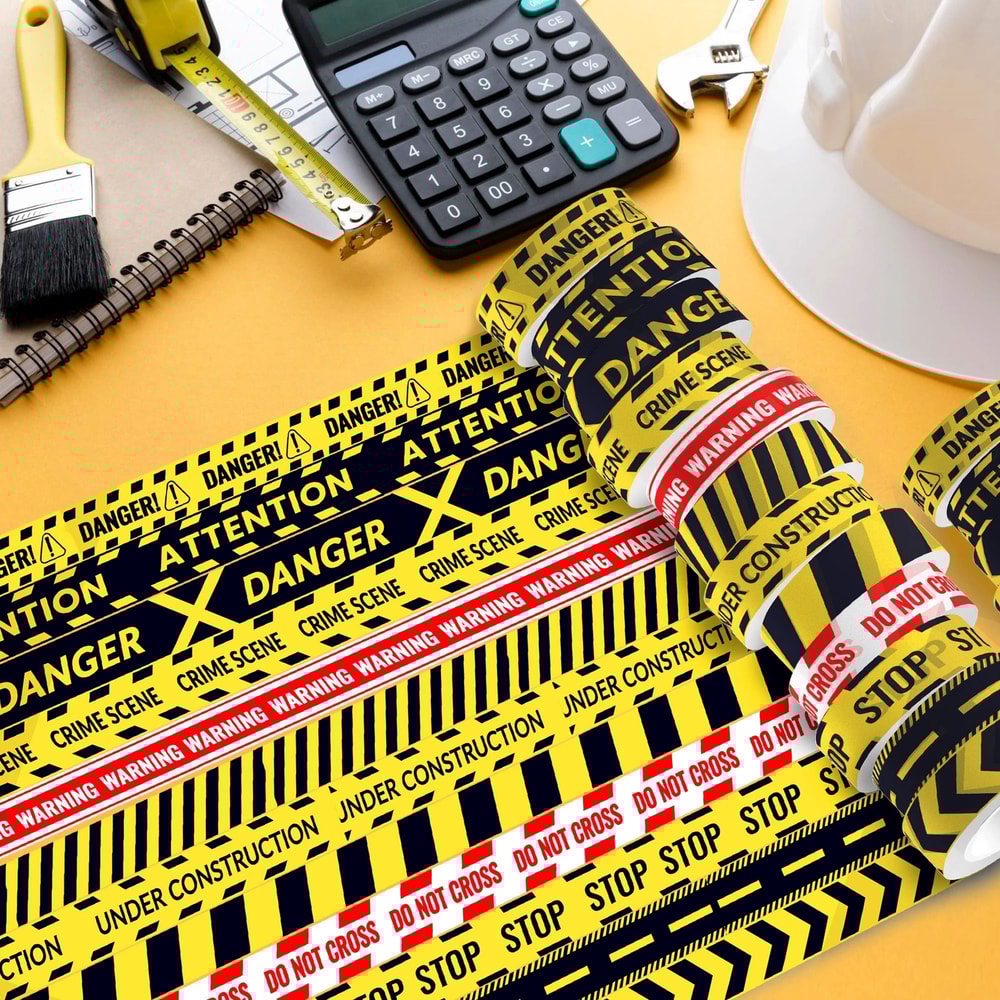 Construction Zone Caution Washi Tape Set 0