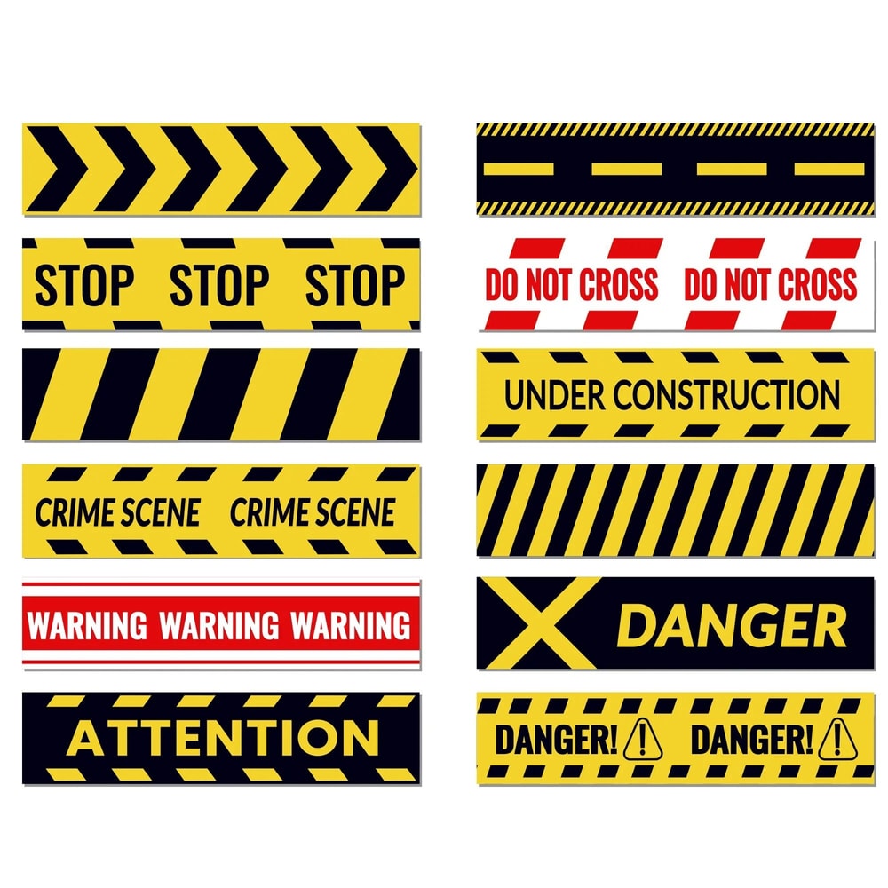 Construction Zone Caution Washi Tape Set 2
